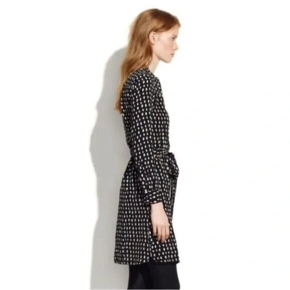 MADEWELL Paintdot Print Shirt Dress Sz XS Black - Picture 2 of 8